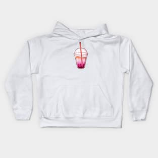 Lesbian Flag Bubble Tea Kids Hoodie